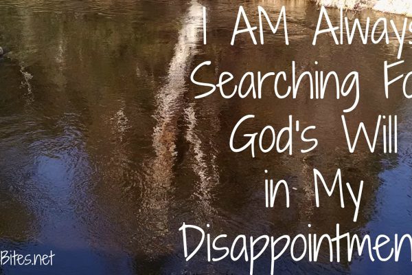 3-A-Always Searching for God's Will in My Disappointments